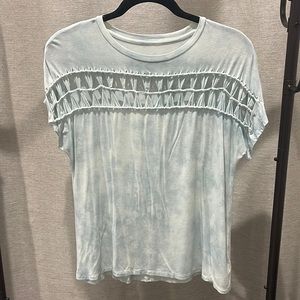 American Eagle outfitters, soft light blue T-shirt with open detail